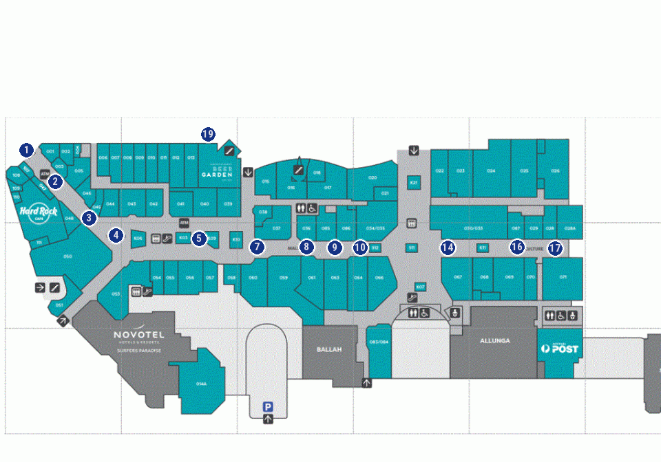 Paradise Centre Ground Flr.  Paradise Centre Casual Mall Leasing